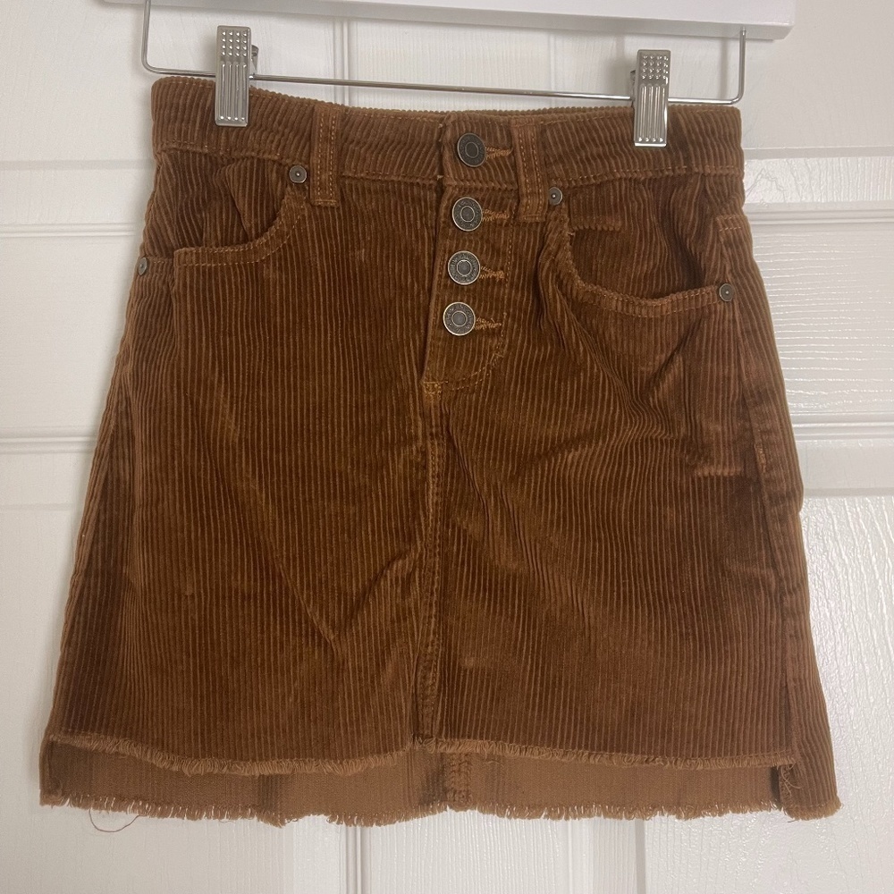 ! Indigo Rein Brown Corduroy Skirt Girls Size 10